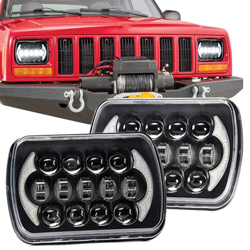 Lampy przednie LED Jeep Cherokee XJ Wrangler YJ