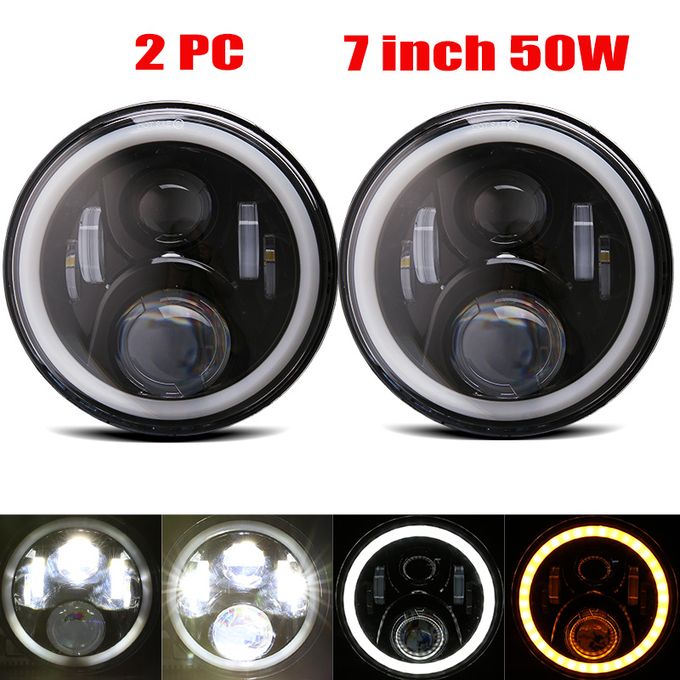 LAMPY PRZEDNIE LEDOWE 7'' JEEP WRANGLER JK 07-18 - obrazek 2