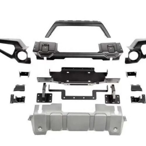 Pełny zderzak przedni stalowy RR Venator z narożami i płytą pod wyciągarkę – Jeep Wrangler JK JL