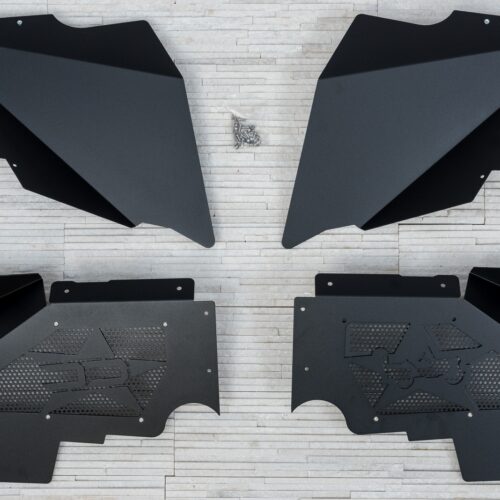 JEEP WRANGLER JK WEWNĘTRZNE ALUMINIOWE NADKOLA PRZEDNIE WENTYLOWANE CZARNE