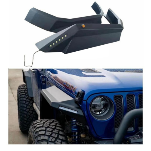 Aluminiowe pozerzenia błotników typu flat z kierunkami Wrangler JL 2018+