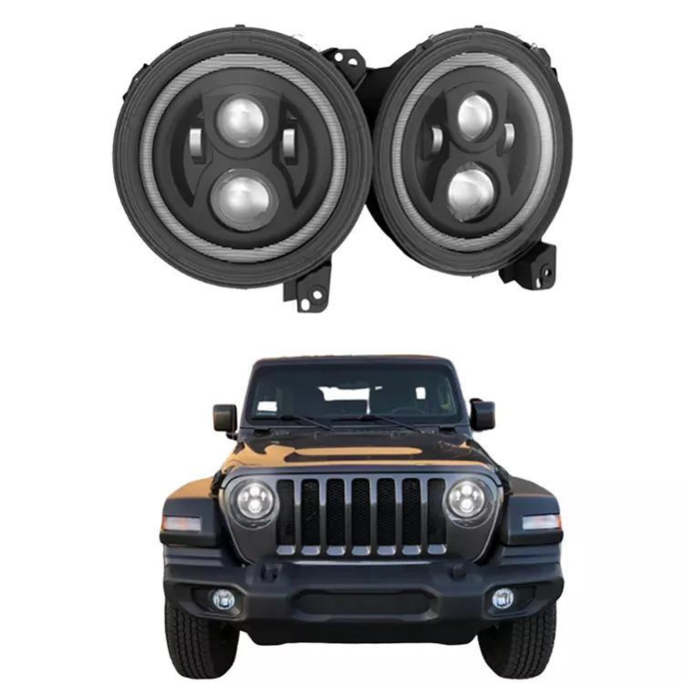 JEEP WRANGLER JL 2018+ LAMPY PRZEDNIE LED 9 CALI CE
