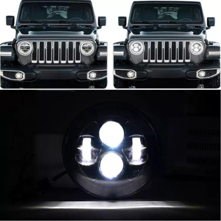 JEEP WRANGLER JL 2018+ LAMPY PRZEDNIE LED 9 CALI CE - obrazek 4