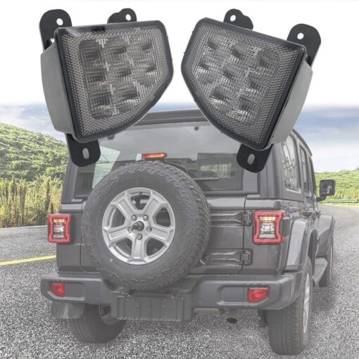 Lampy LED tylne w zderzak smoked Jeep Wrangler JL 2018+ - obrazek 2