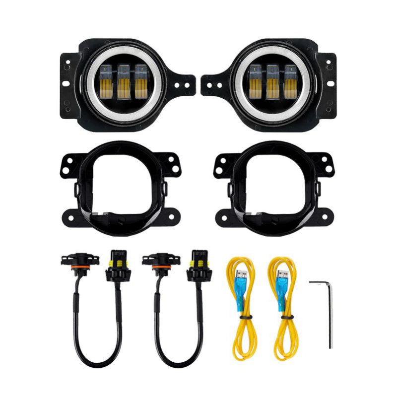 Lampy przednie przeciwmgielne w zderzak 4" Wrangler JK JL 2018+ Gladiator 2020+ - obrazek 2