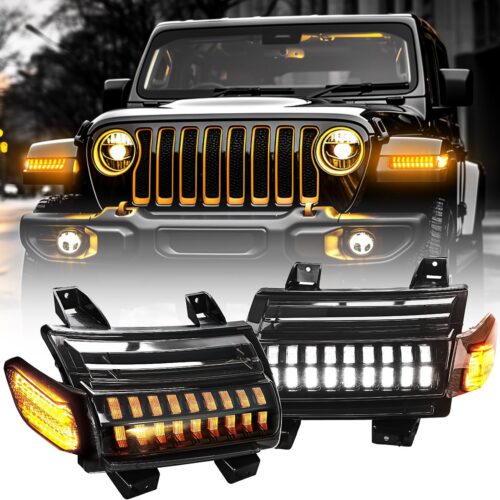 JEEP WRANGLER JL 2018+ LAMPY LED DO PRZEDNICH POSZERZEŃ BŁOTNIKÓW