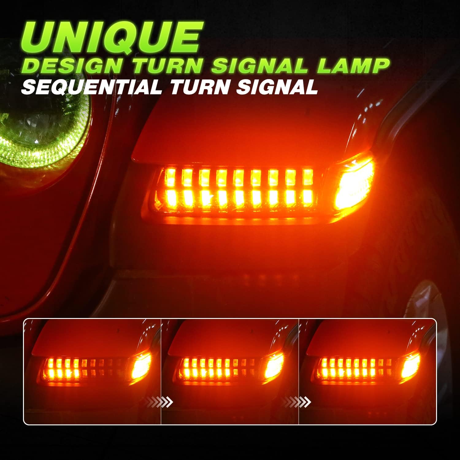 JEEP WRANGLER JL 2018+ LAMPY LED DO PRZEDNICH POSZERZEŃ BŁOTNIKÓW - Image 4