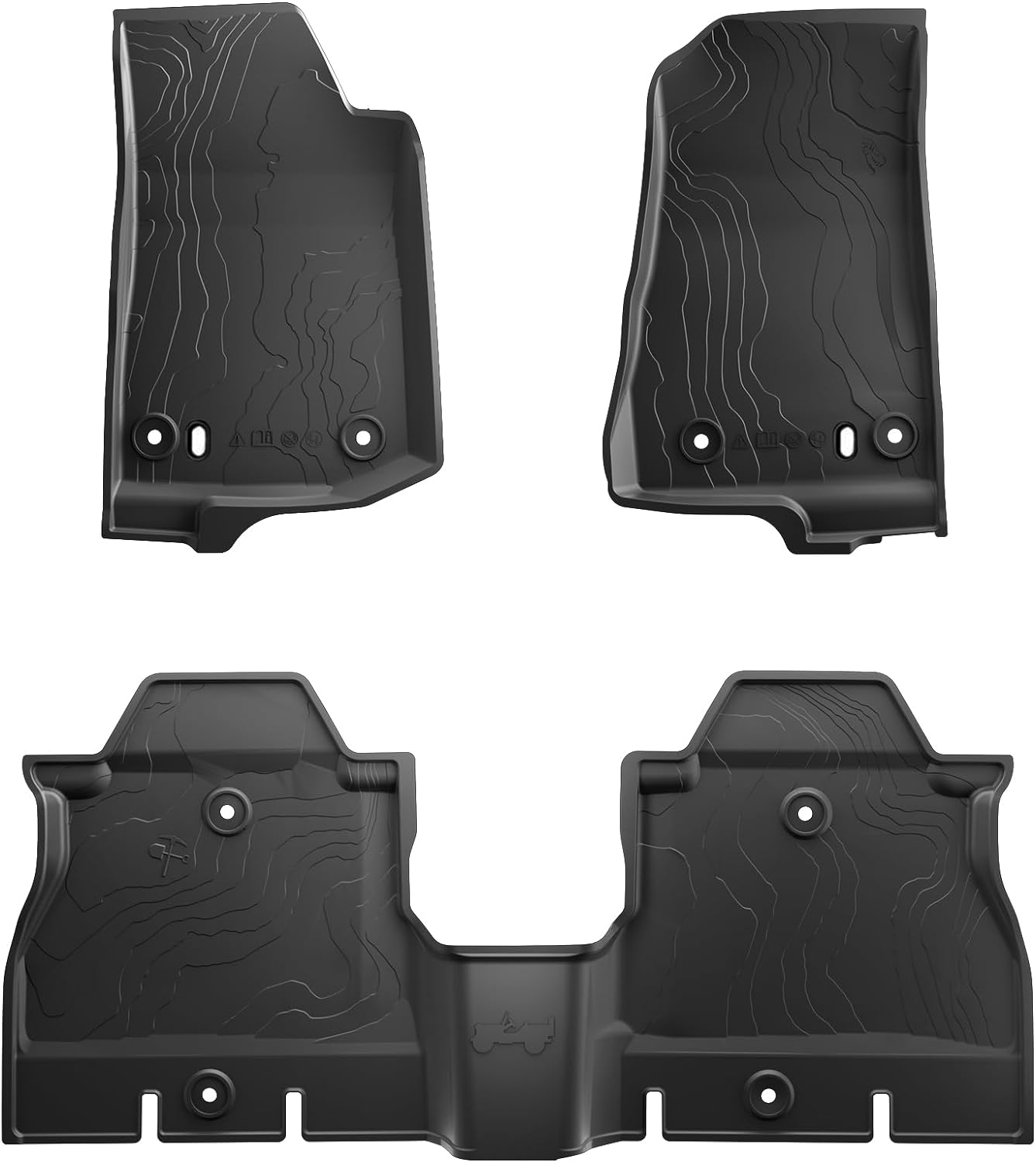 Komplet gumowych dywaników na podłogę Wrangler JL 2018+ Gladiator 2020+ 4D