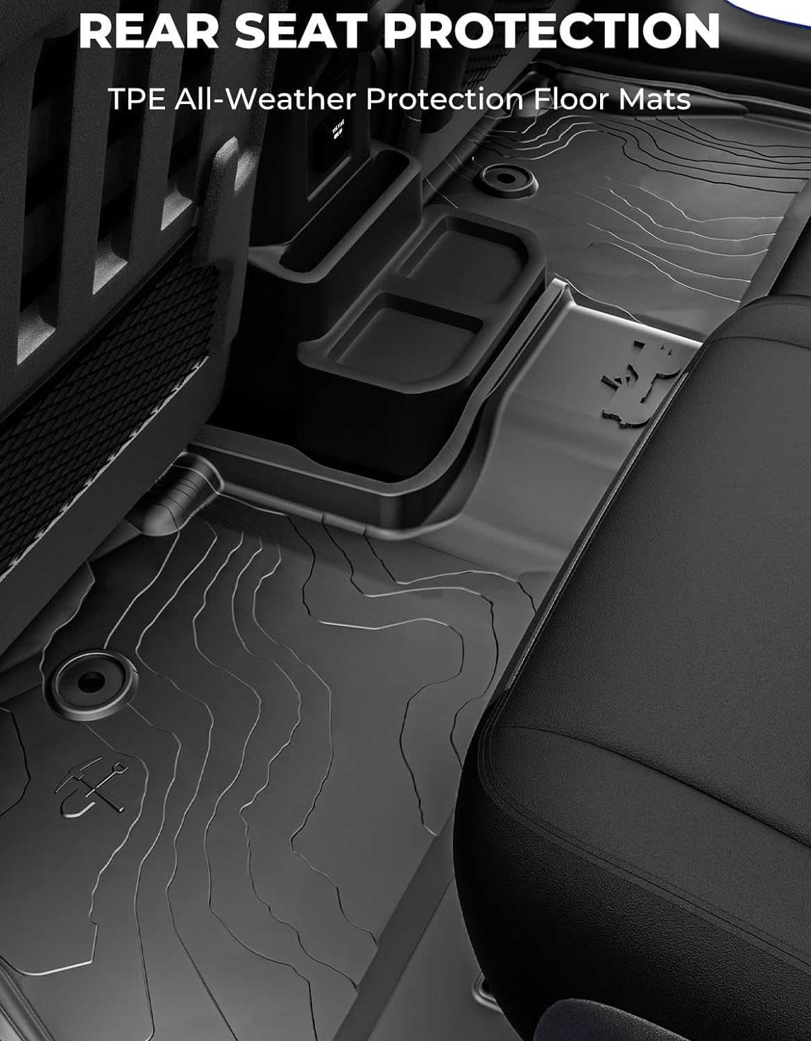 Komplet gumowych dywaników na podłogę Wrangler JL 2018+ Gladiator 2020+ 4D - Image 4