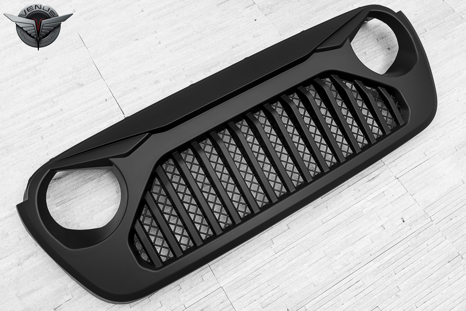 JEEP WRANGLER JL 2018+ ATRAPA CHŁODNICY GRILL CZARNY - obrazek 2
