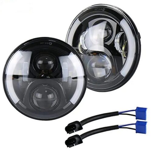 LAMPY PRZEDNIE LEDOWE 7” JEEP WRANGLER JK 07-18