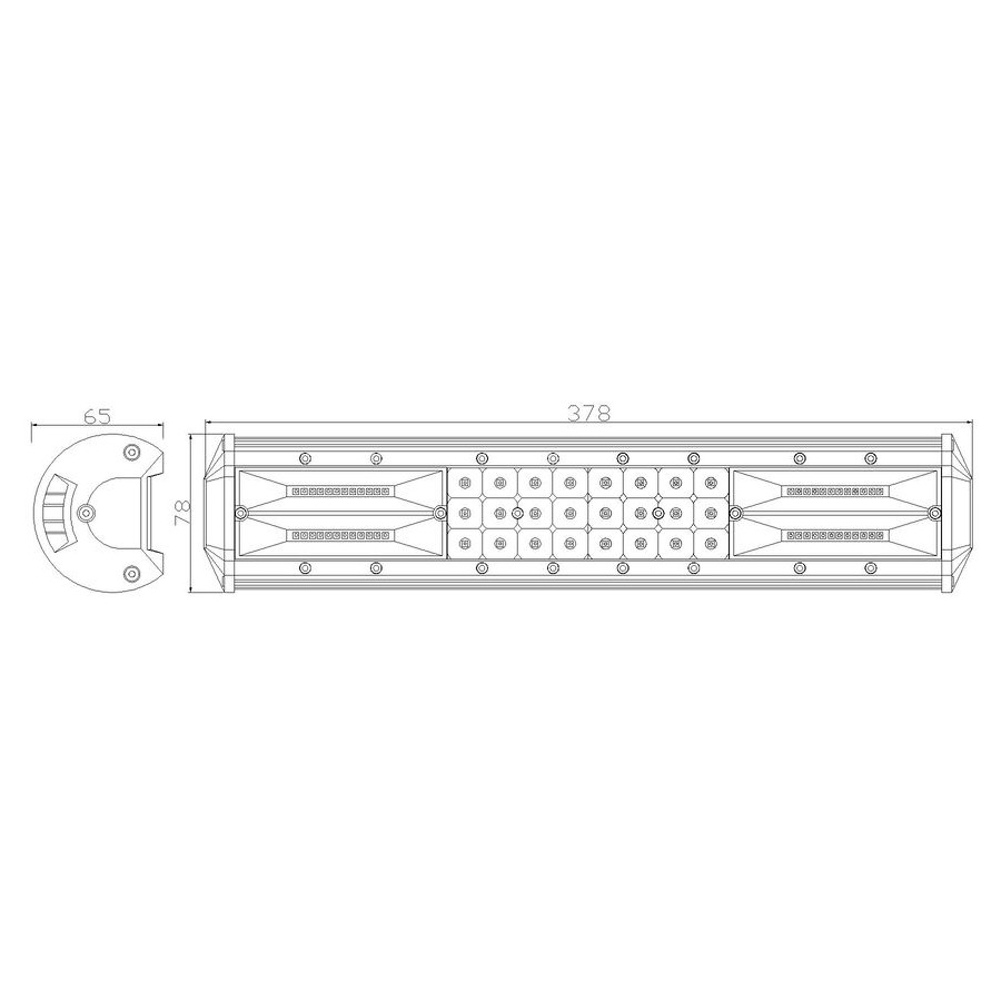 ŚWIATŁO ROBOCZE PANEL LED 108W 378mm - obrazek 2
