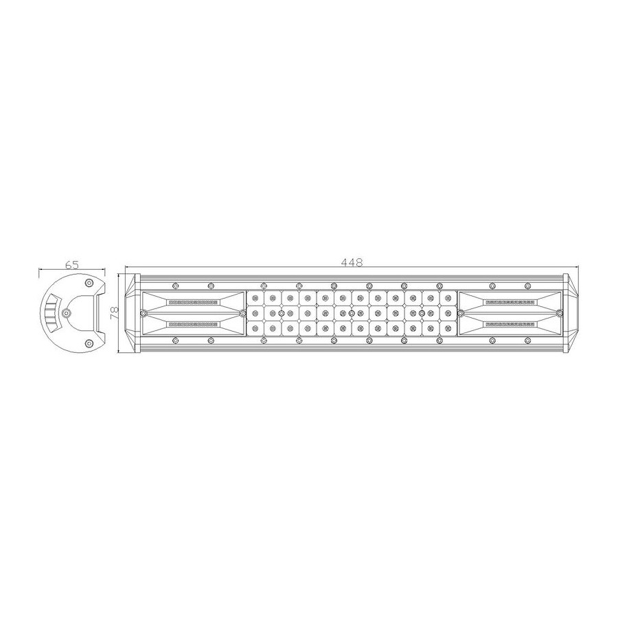 ŚWIATŁO ROBOCZE PANEL LED 126W 448mm - obrazek 2