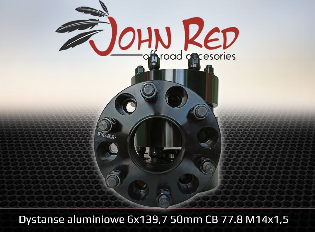 Dystanse aluminiowe 50mm 6x139,7 CB 77,8 mm 14x1,5 Dodge RAM 1500 2018+