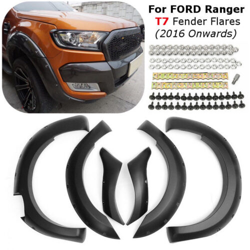 Poszerznia nadkoli, błotników czarny mat FORD RANGER WILDTRAK 2016-