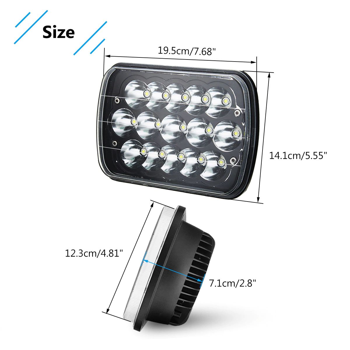 Lampy przednie LED Jeep Cherokee XJ Wrangler YJ - obrazek 4