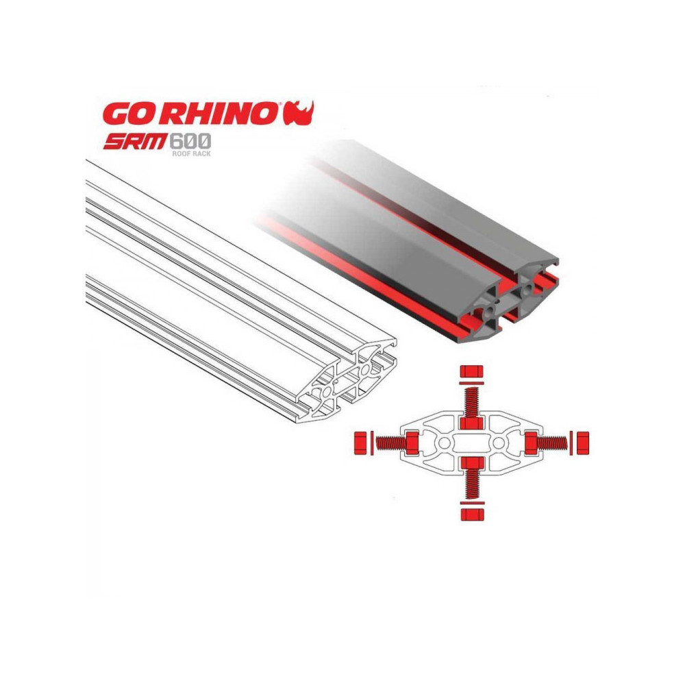 Bagażnik dachowy z orurowaniem typu koszyk z mocowaniami Go Rhino SRM600 55" - Image 3