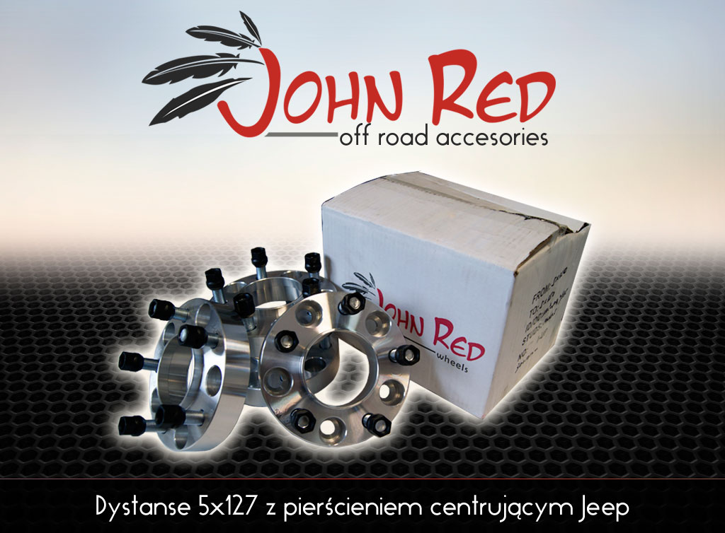 Dystanse aluminiowe 50mm 5x127 Jeep Grand Cherokee WK 2011+, Wrangler JL 2019+ z pierścieniem centrującym