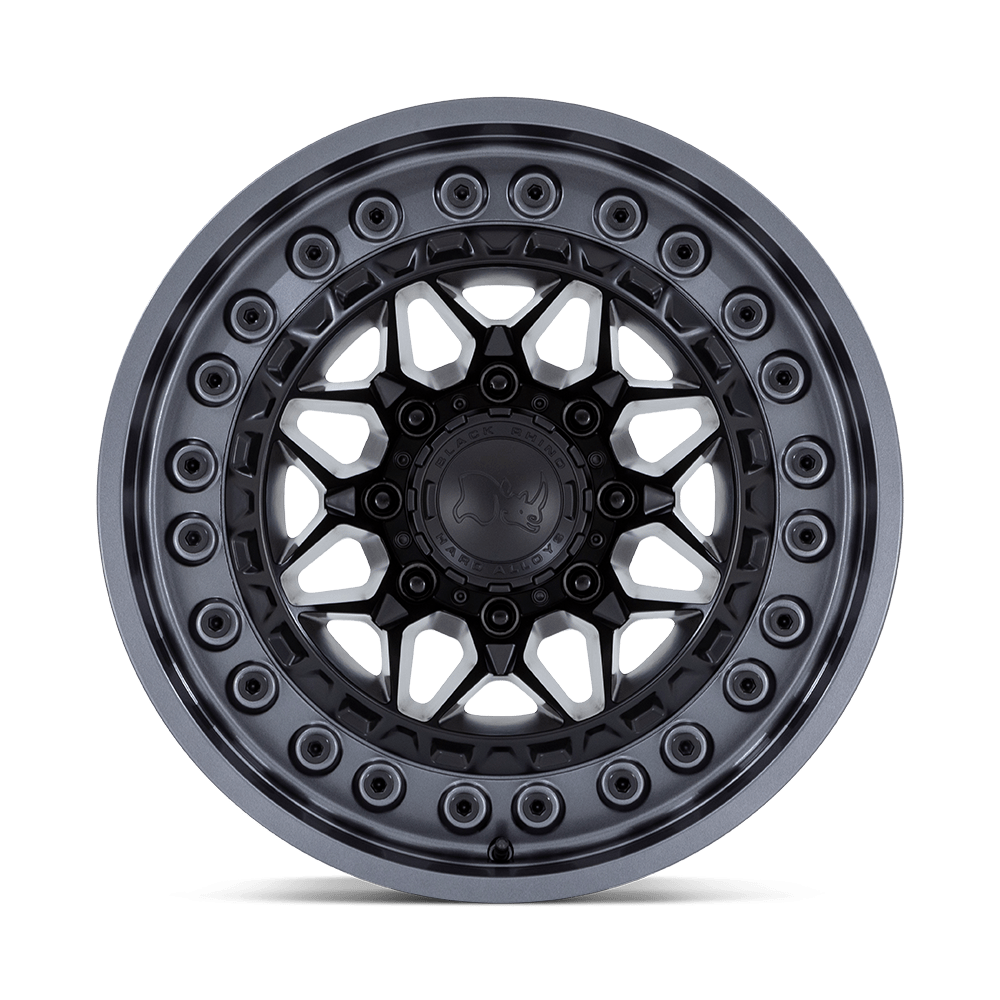 Felga aluminiowa ALPHA Matte Black W/ Gunmetal Lip BLACK RHINO - Image 2