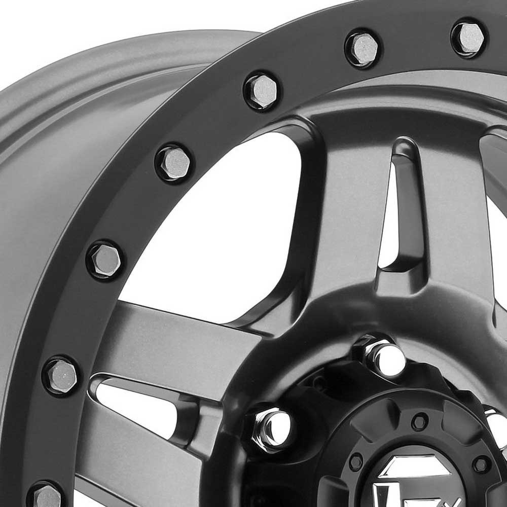 Felga aluminiowa D558 Anza Matte Gunmetal/Black Bead Ring Fuel - obrazek 2