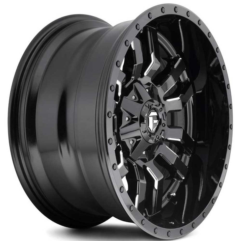 Felga aluminiowa D596 Sledge Matte Black/Gloss Black Lip Fuel - obrazek 2