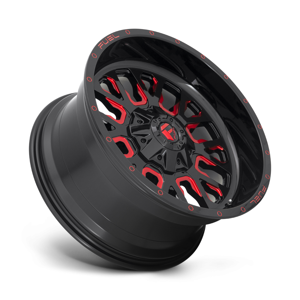 Felga aluminiowa D612 STROKE Gloss Black Red Tinted Clear FUEL - obrazek 3