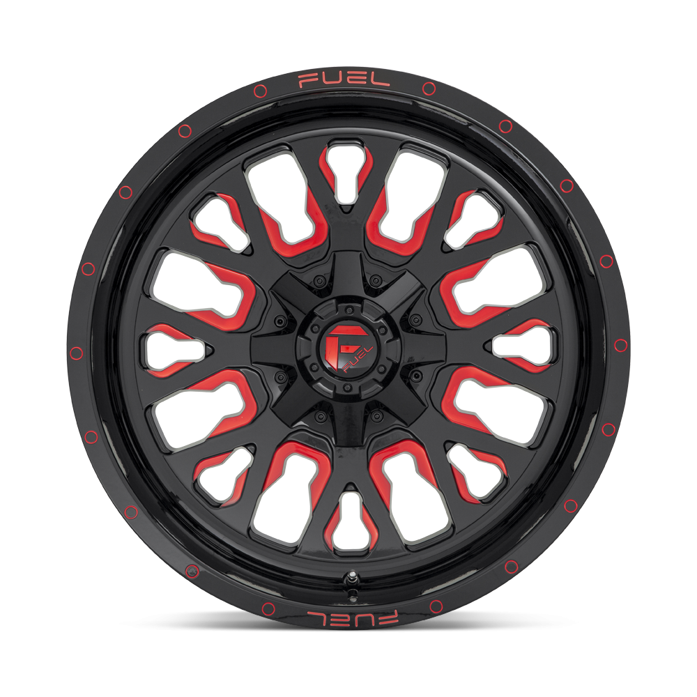 Felga aluminiowa D612 STROKE Gloss Black Red Tinted Clear FUEL - obrazek 2