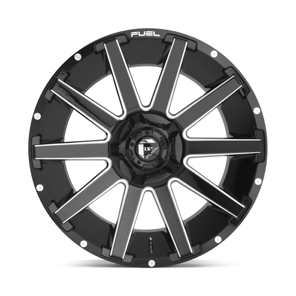 Felga aluminiowa D615 CONTRA Gloss Black Milled FUEL - obrazek 2