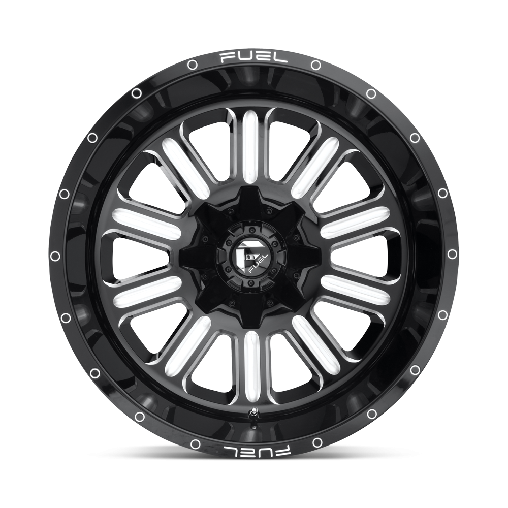 Felga aluminiowa D620 HARDLINE Gloss Black Milled FUEL - obrazek 2