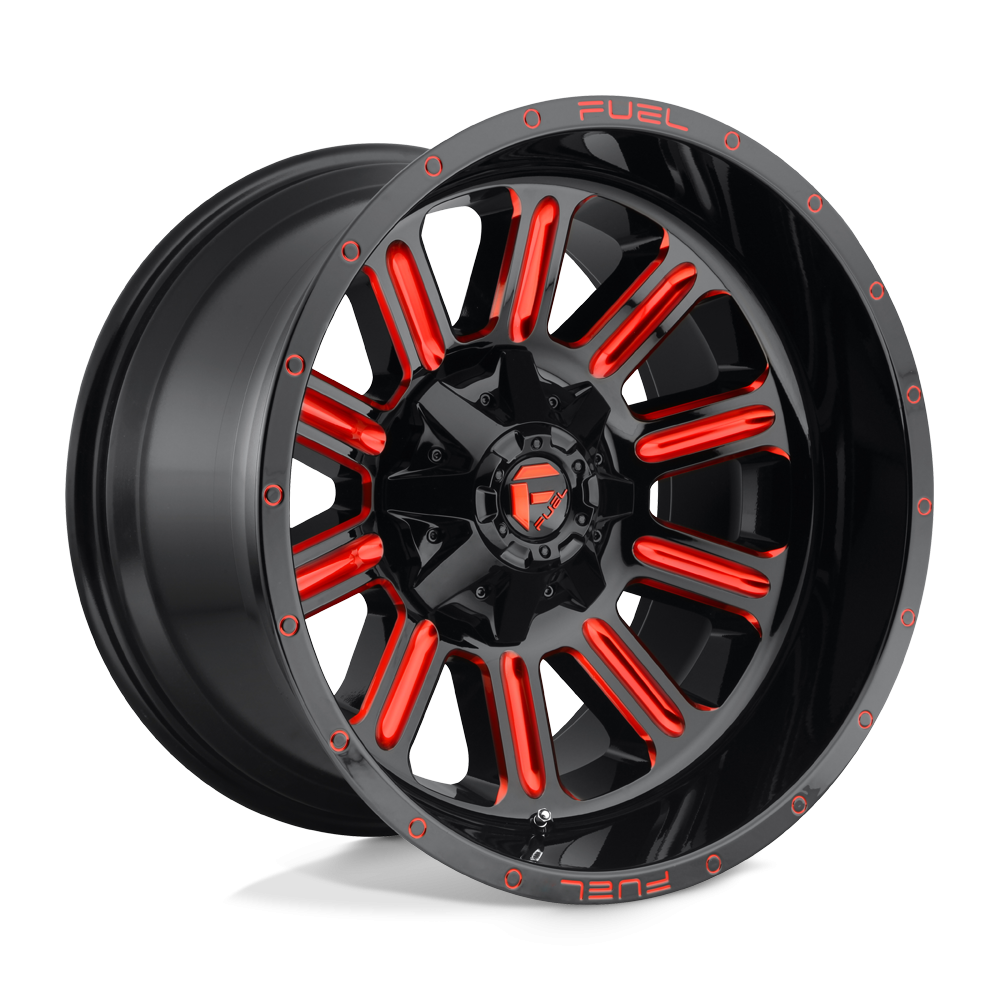 Felga aluminiowa D621 Hardline Gloss Black RED Tinted Clear Fuel