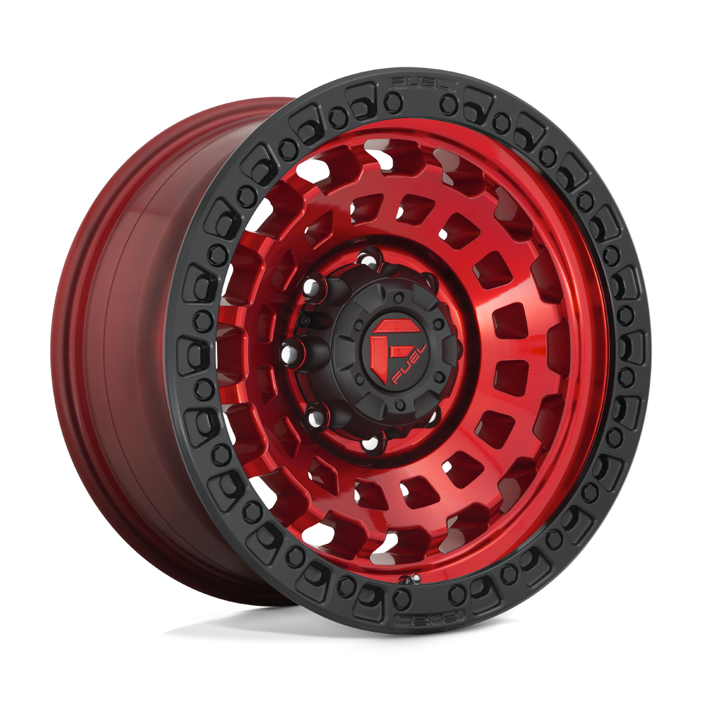 Felga aluminiowa D632 ZEPHYR Candy Red Black Bead Ring FUEL