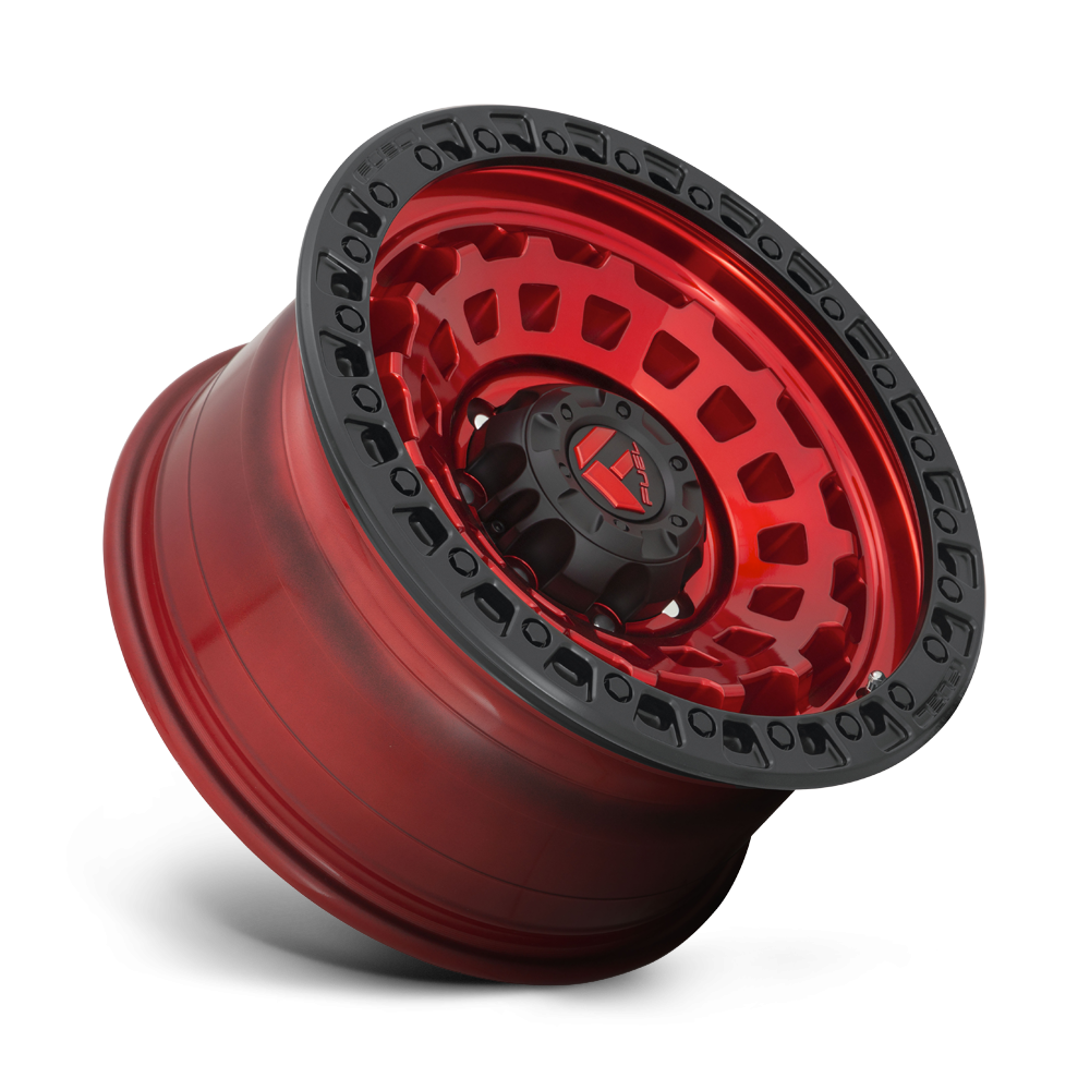 Felga aluminiowa D632 ZEPHYR Candy Red Black Bead Ring FUEL - obrazek 2