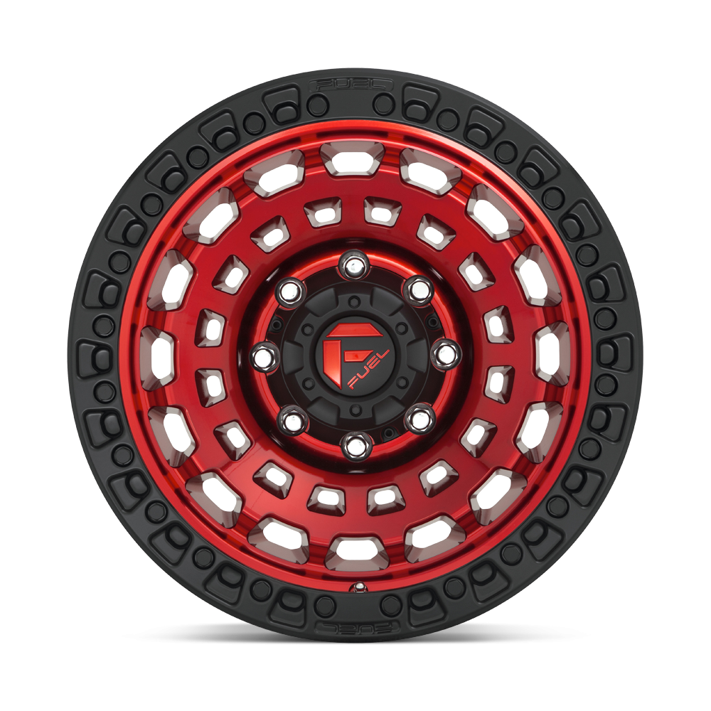 Felga aluminiowa D632 ZEPHYR Candy Red Black Bead Ring FUEL - obrazek 3