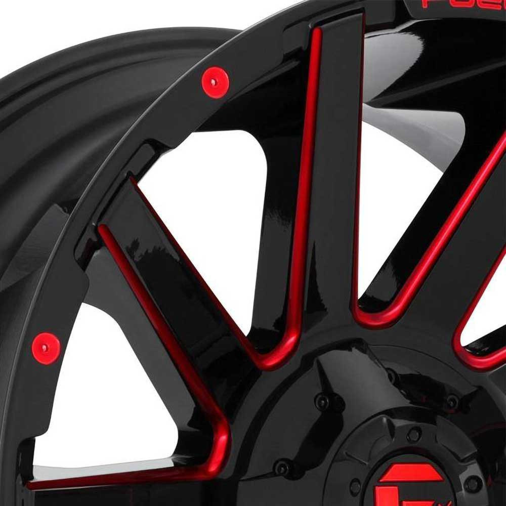 Felga aluminiowa D643 Contra Gloss Black/Candy Red Fuel - obrazek 3