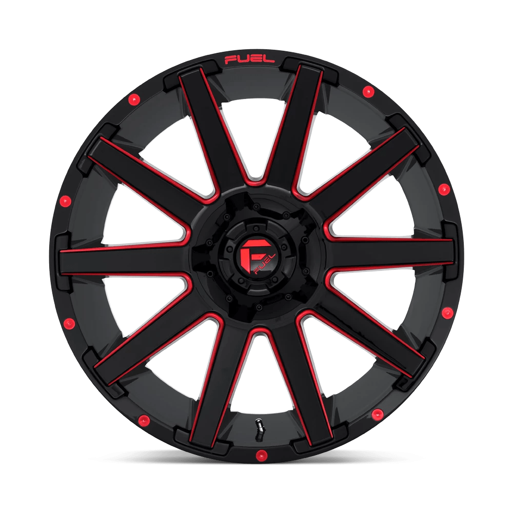 Felga aluminiowa D643 Contra Gloss Black RED Tinted Clear Fuel - obrazek 3