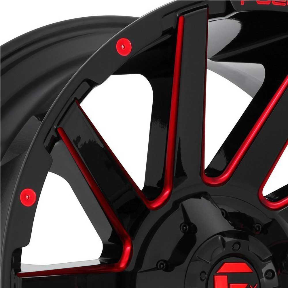 Felga aluminiowa D643 Contra Gloss Black/Red Tinted Clear Fuel - obrazek 3