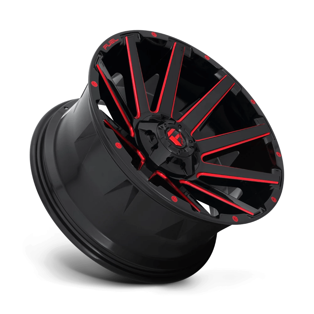 Felga aluminiowa D643 Contra Gloss Black RED Tinted Clear Fuel - obrazek 2