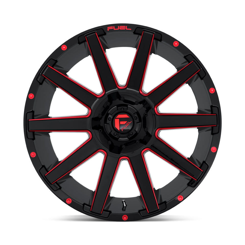 Felga aluminiowa D643 CONTRA Gloss Black Red Tinted Clear FUEL - Image 2