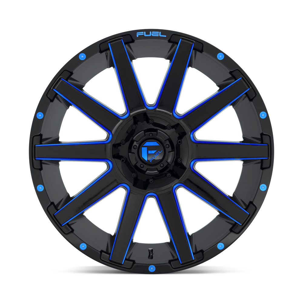 Felga aluminiowa D644 CONTRA Gloss Black Blue Tinted Clear FUEL - obrazek 3