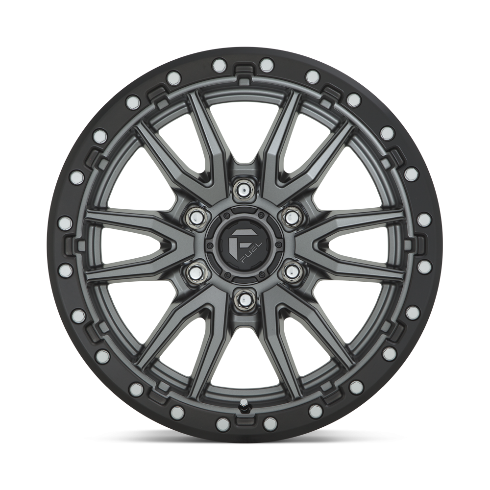 Felga aluminiowa D680 REBEL Matte Gun Metal Black Bead Ring FUEL - Image 2