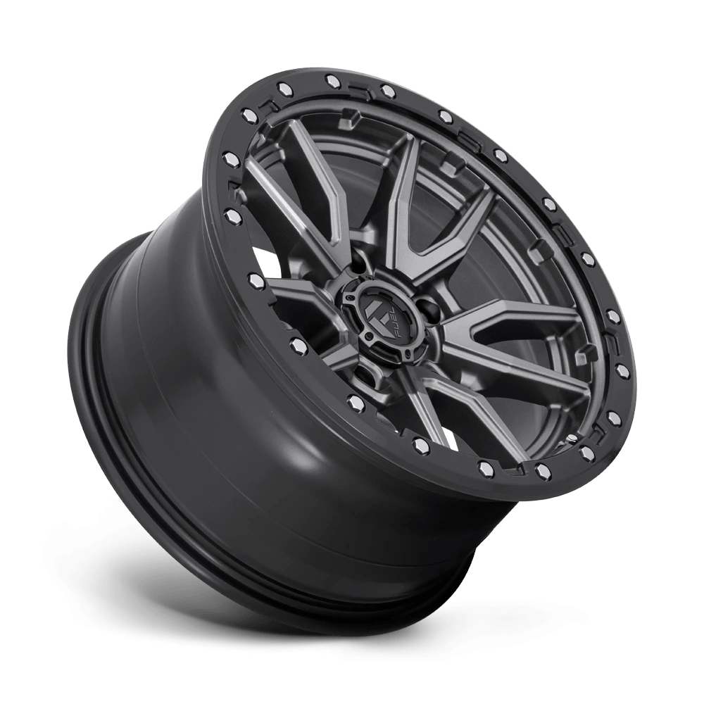 Felga aluminiowa D680 Rebel Matte GUN Metal Black Bead Ring Fuel - obrazek 2