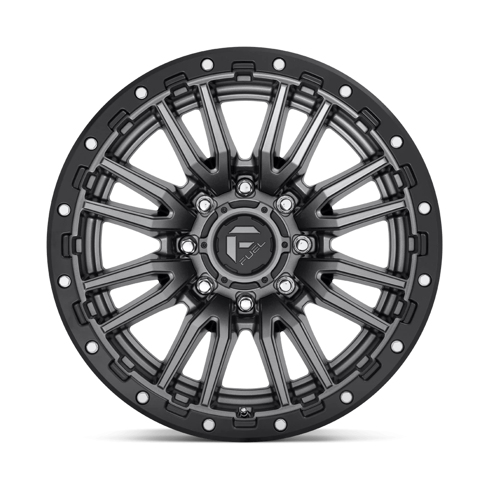 Felga aluminiowa D680 Rebel Matte GUN Metal Black Bead Ring Fuel - obrazek 3