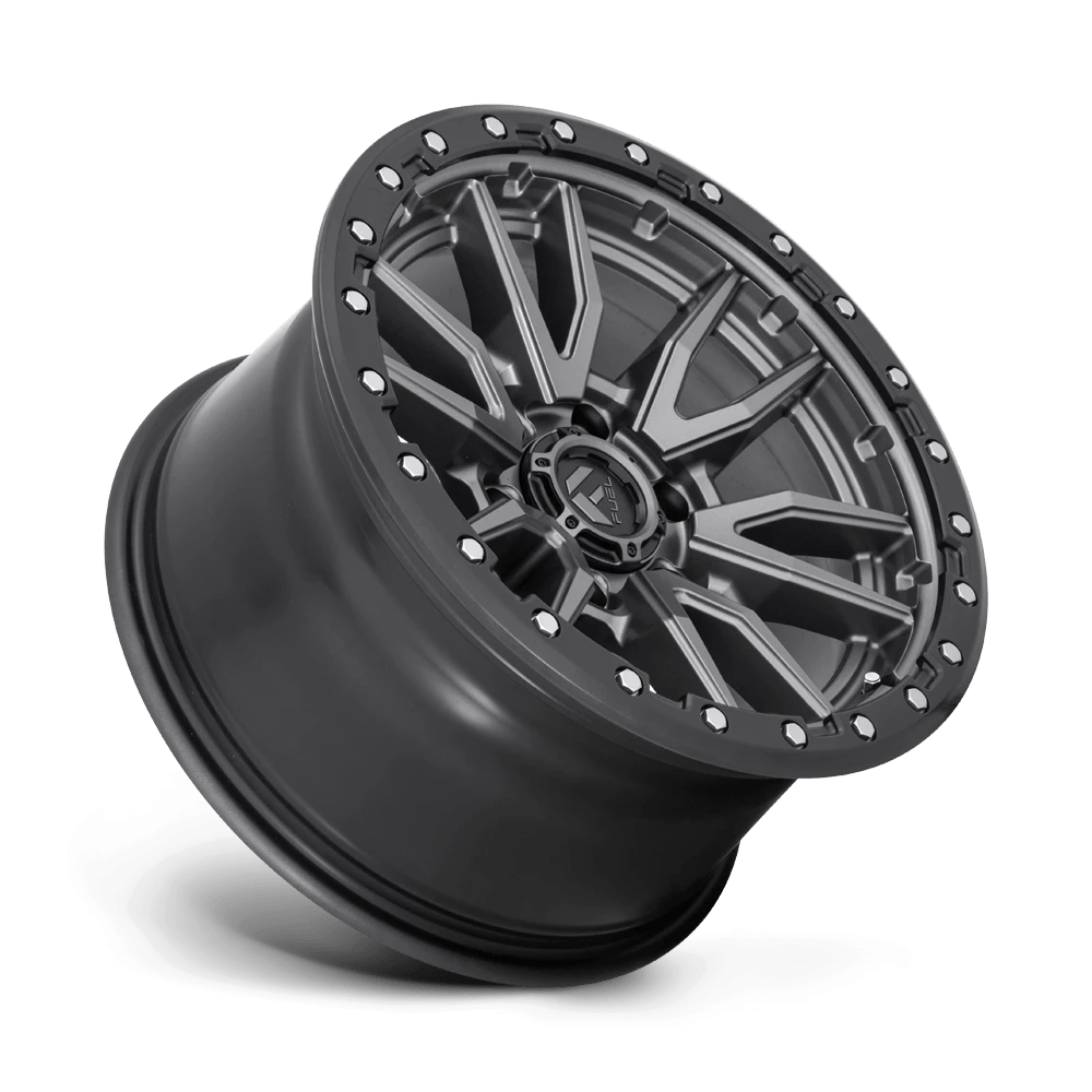 Felga aluminiowa D680 Rebel Matte GUN Metal Black Bead Ring Fuel - obrazek 2