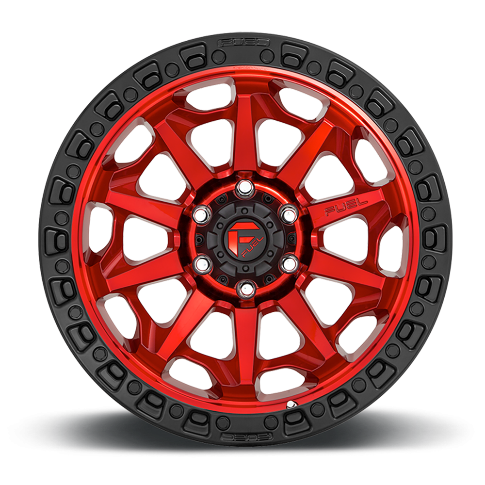 Felga aluminiowa D695 Covert Candy RED Black Bead Ring Fuel - obrazek 3