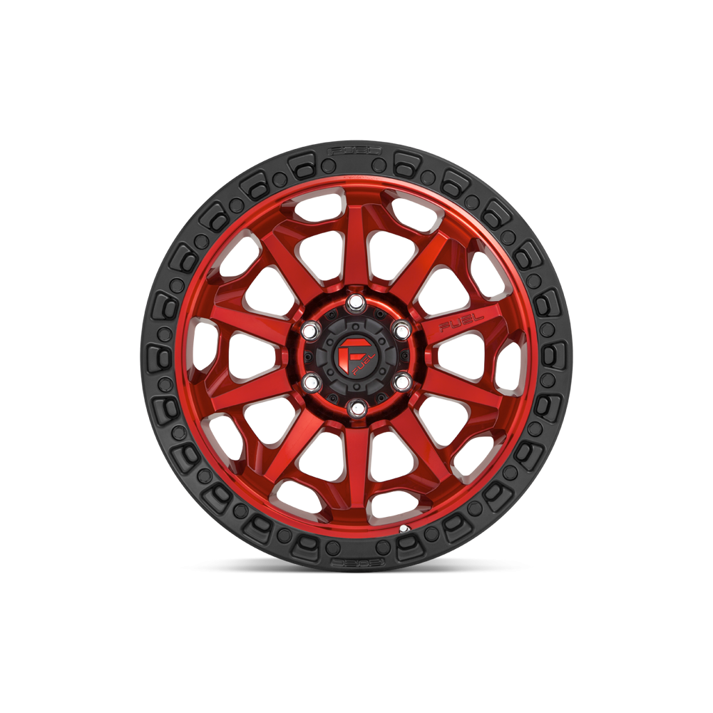 Felga aluminiowa D695 Covert Candy RED Black Bead Ring Fuel - Image 3