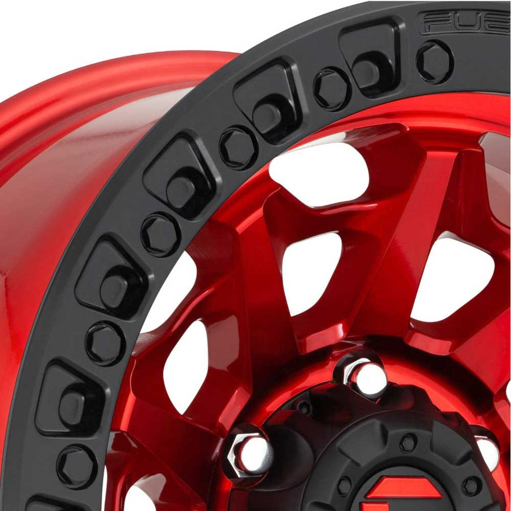 Felga aluminiowa D695 Covert Candy Red/Black Ring Fuel - obrazek 4