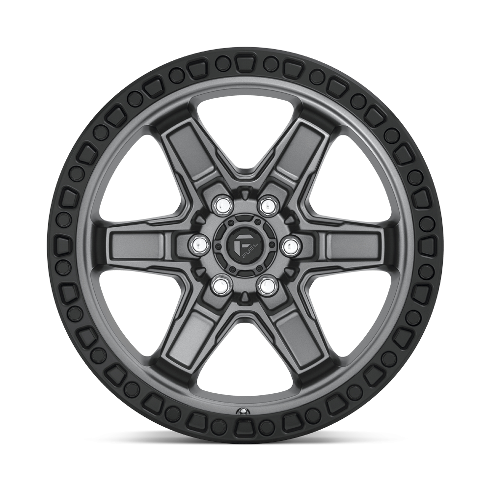 Felga aluminiowa D698 Kicker Matte GUN Metal Black Bead Ring Fuel - obrazek 2