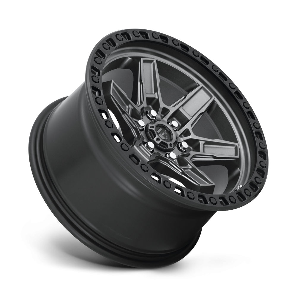 Felga aluminiowa D698 Kicker Matte GUN Metal Black Bead Ring Fuel - obrazek 3