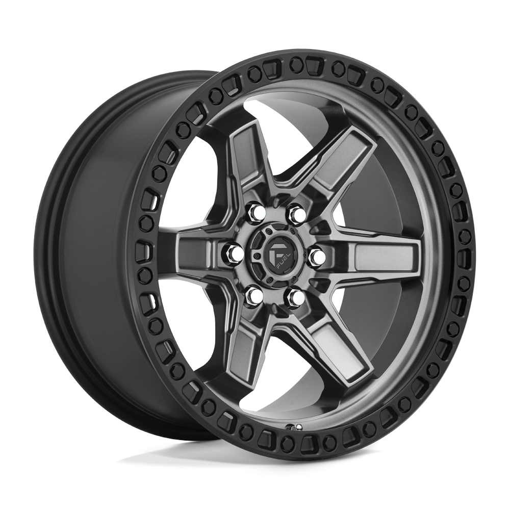 Felga aluminiowa D698 Kicker Matte GUN Metal Black Bead Ring Fuel