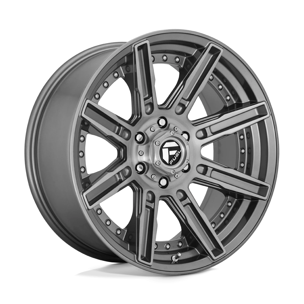 Felga aluminiowa D710 Rogue Platinum Brushed GUN Metal Tinted Clear Fuel